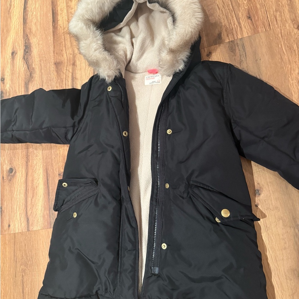 JCREW KIDS Crewcuts Black Puffer Coat